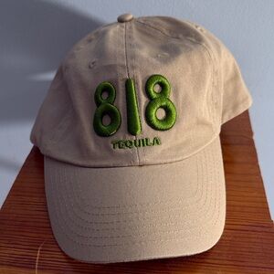 818 Tequila Khaki Baseball Cap with Green Embroidery